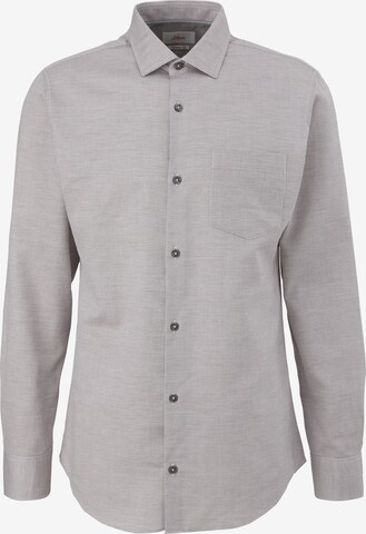 s.Oliver Slim fit Button Up Shirt in Grey: front