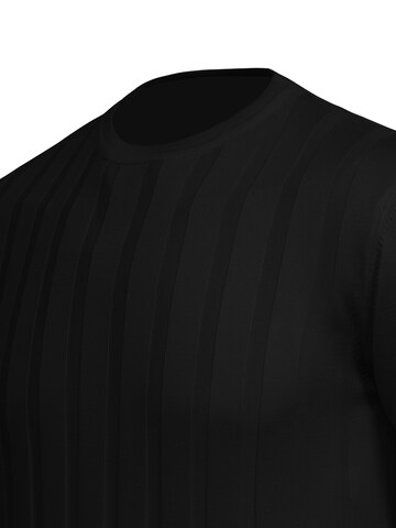 Cizgi Triko Shirt in Black