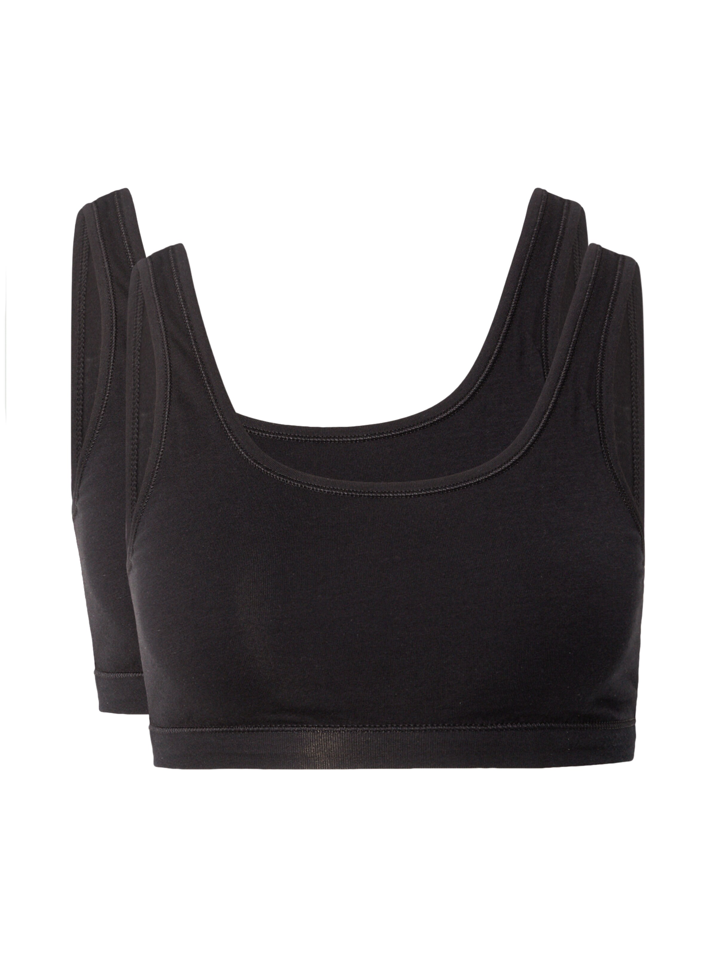 SCHIESSER Bra '95/5 Organic Cotton' in Black: front