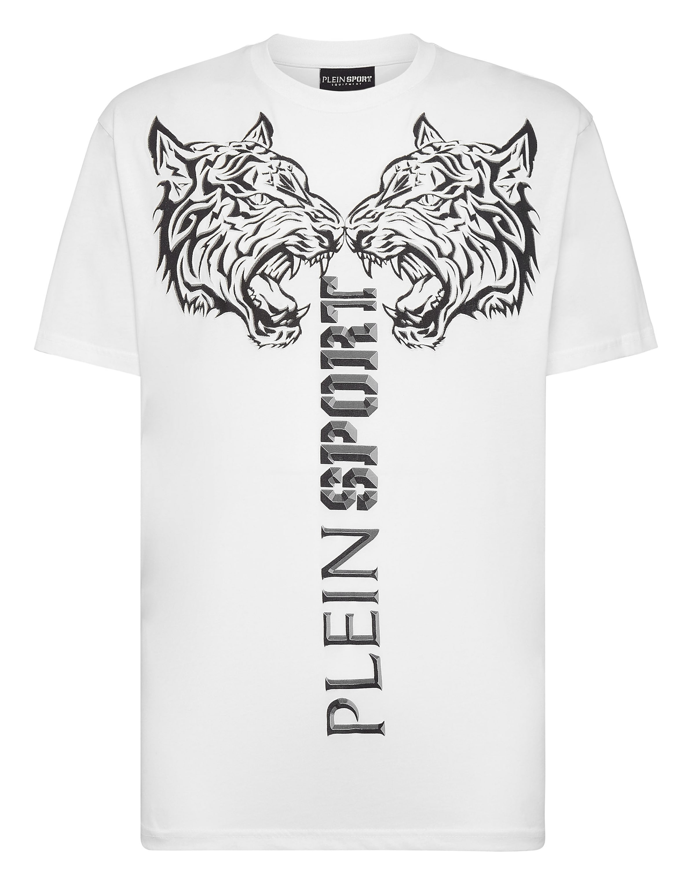 Maglietta 'Tiger' di Plein Sport in bianco: frontale