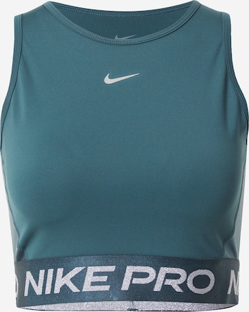 NIKE Sports Top 'Pro' in Green: front