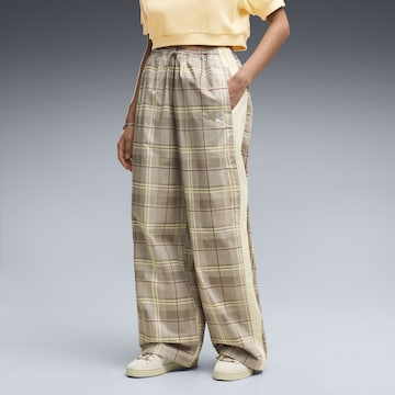 PUMA Wide leg Trousers 'T7' in Beige: front