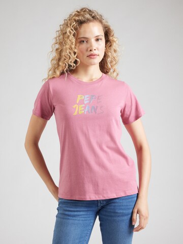 Pepe Jeans T-shirt i rosa: framsida