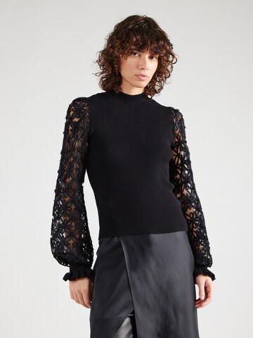 YAS Pullover 'YASFRILLME' in Schwarz: Vorderseite