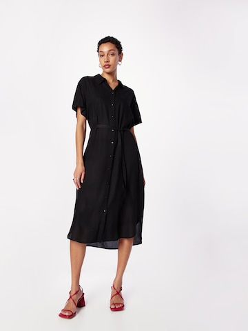 VERO MODA Shirt Dress 'Bumpy' in Black: front