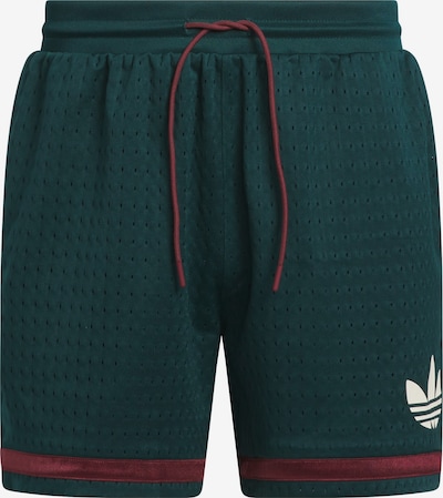 ADIDAS ORIGINALS Hlače 'Originals Basketball' u tamno zelena / tamno crvena / bijela, Pregled proizvoda