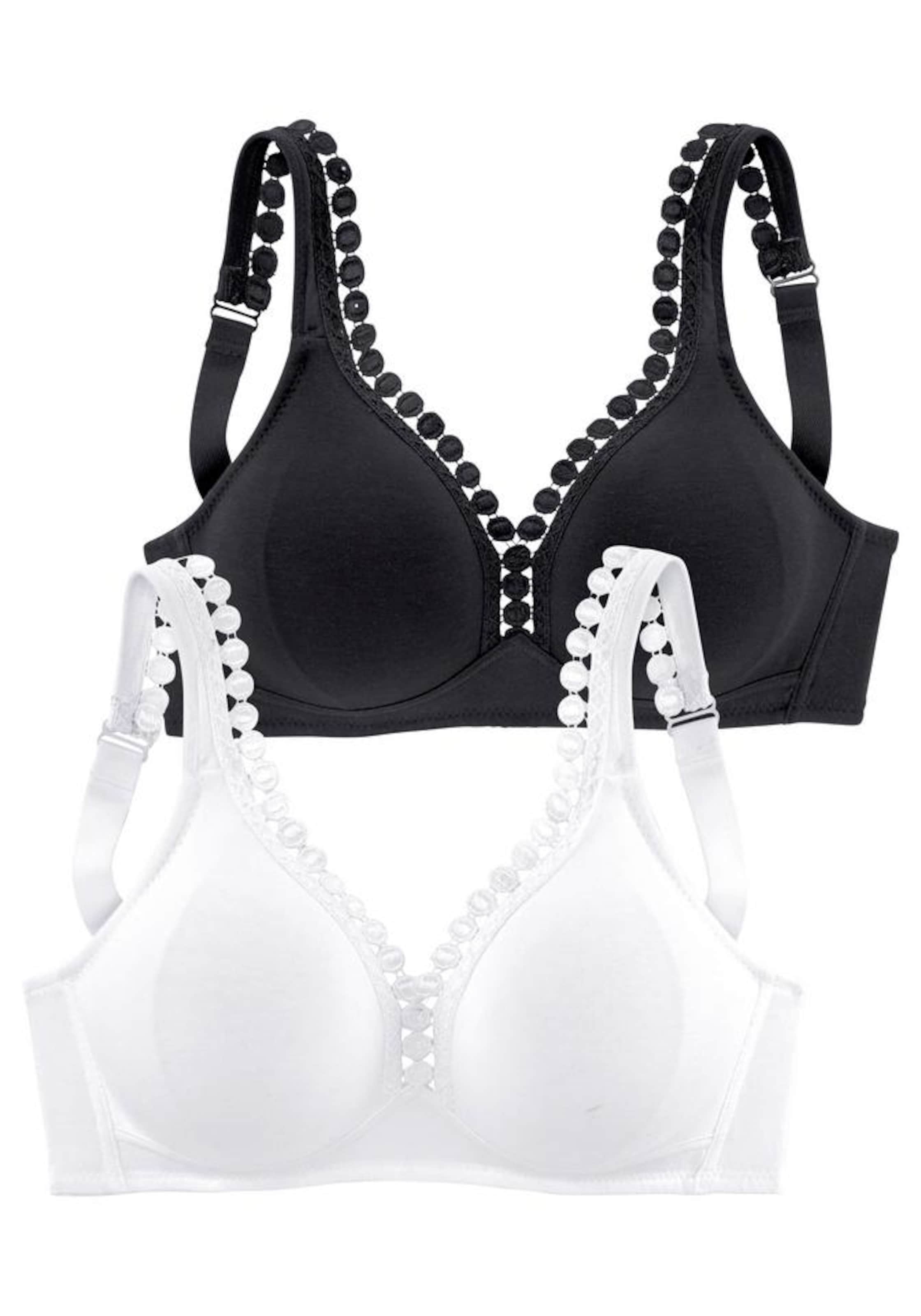 Regular Soutien-gorge PETITE FLEUR en noir : devant