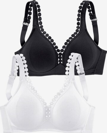 Regular Soutien-gorge PETITE FLEUR en noir : devant