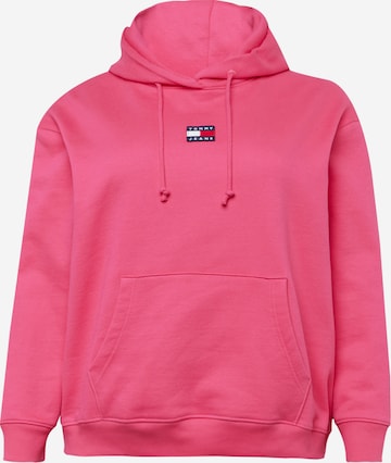 Felpa di Tommy Jeans Curve in rosa: frontale