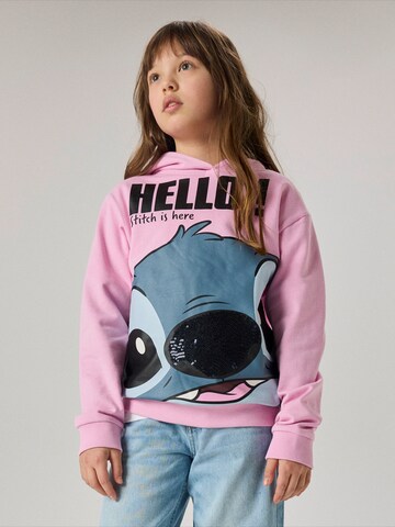 NAME IT Bluzka sportowa 'NKFOLBANA STITCH' w kolorze różowy: przód