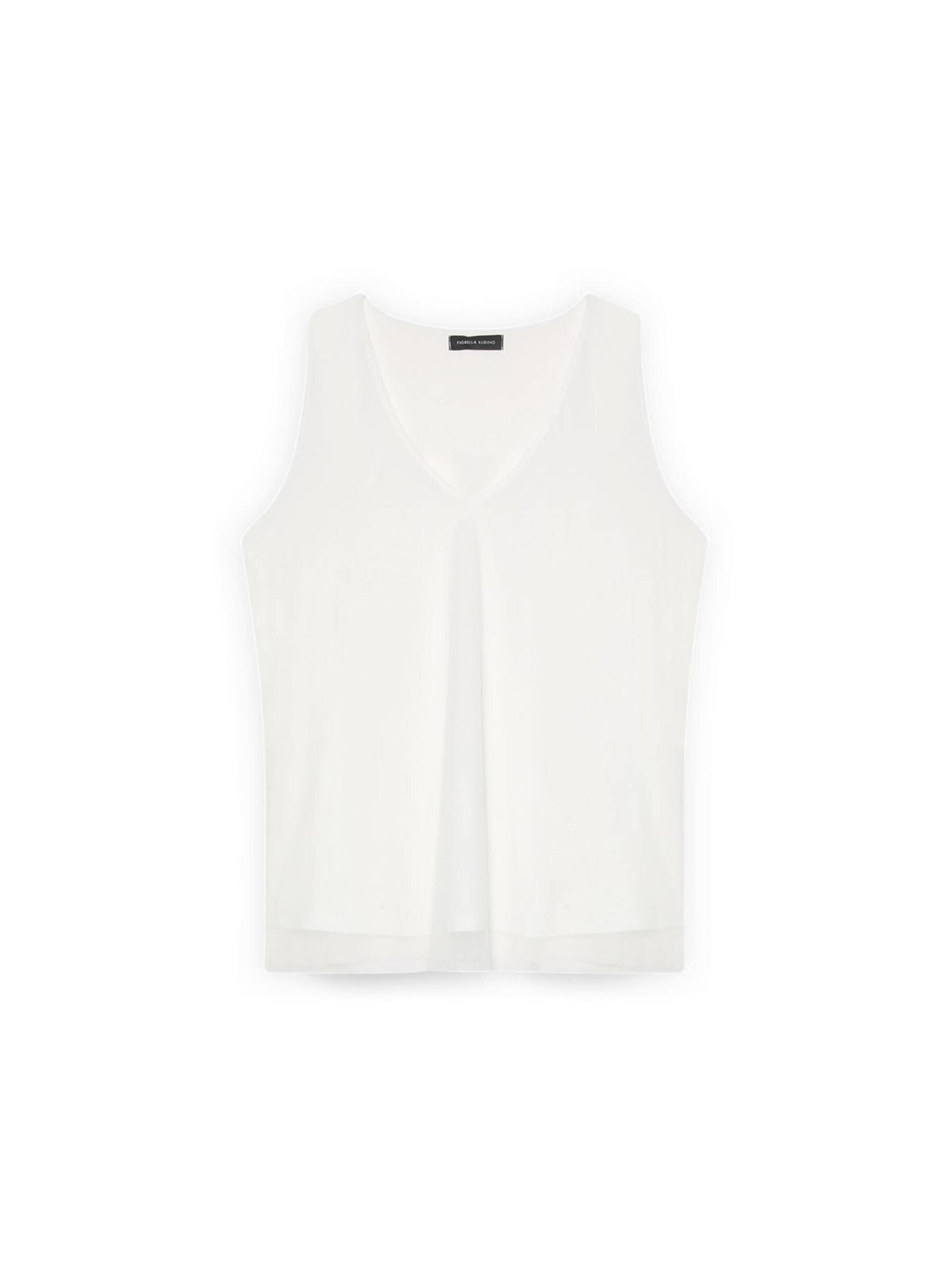 Fiorella Rubino - Top en blanco: frente