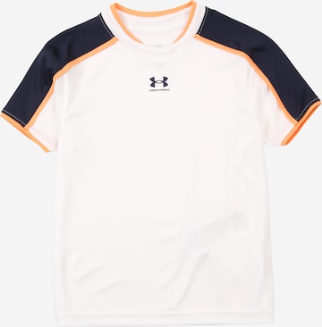 UNDER ARMOUR Функционална тениска 'Challenger' в бяло: отпред