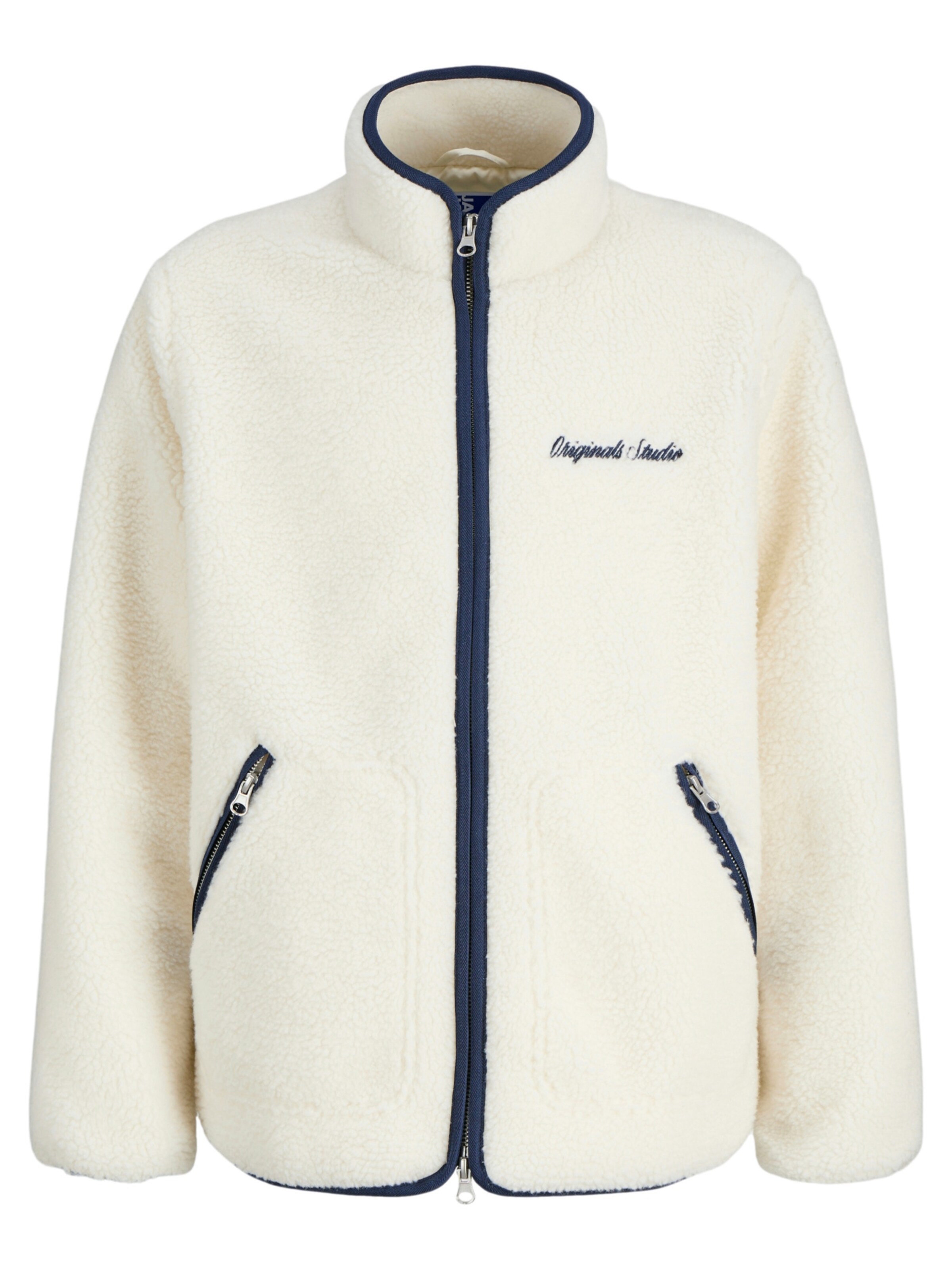 Jack & Jones Junior Flisová bunda 'Norrebro ' - Biela: predná strana