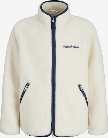 Jack & Jones Junior Fleecetakki 'Norrebro ' värissä valkoinen: etupuoli