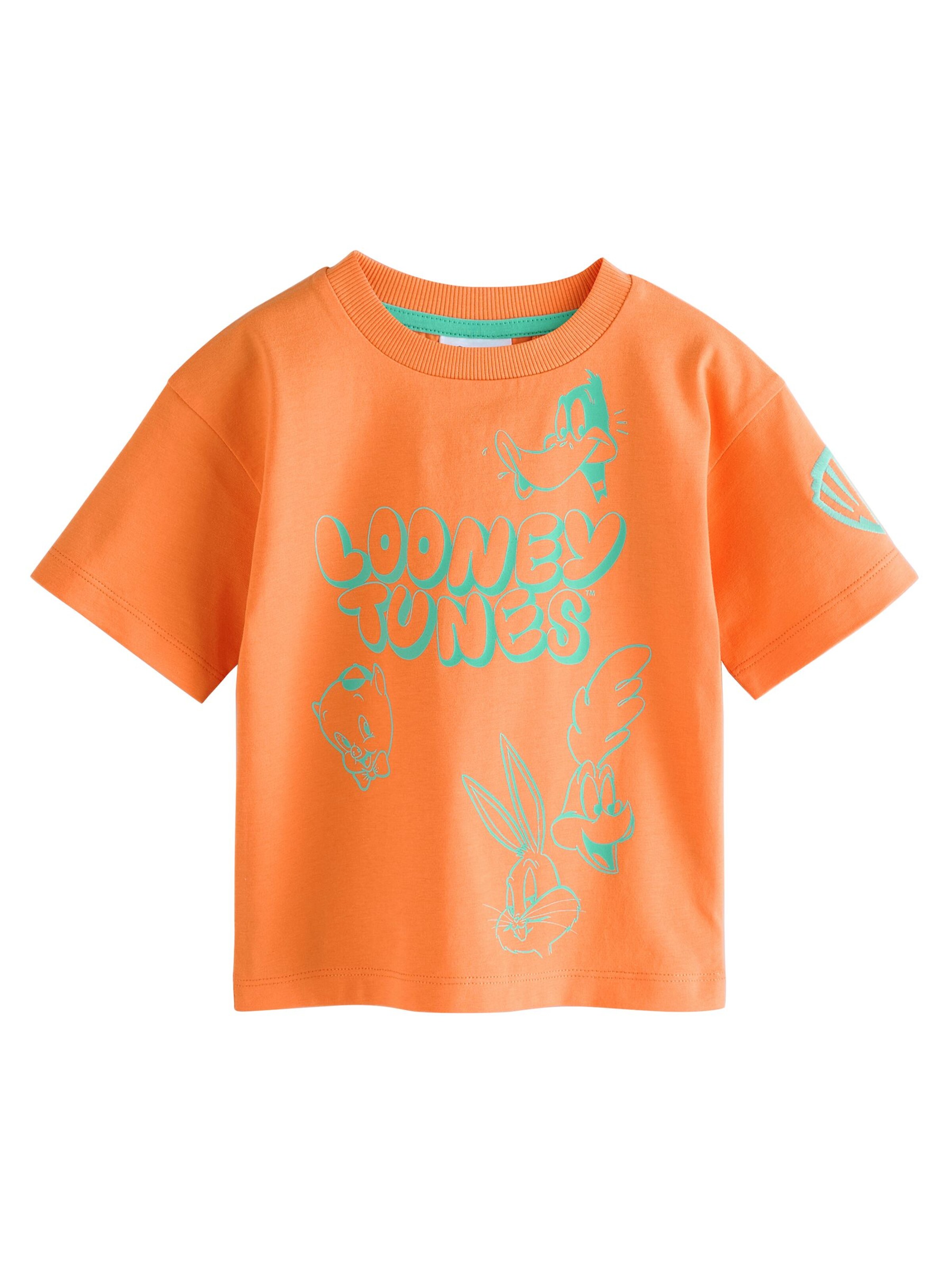 Next Shirt 'Looney Tunes' in Oranje: voorkant
