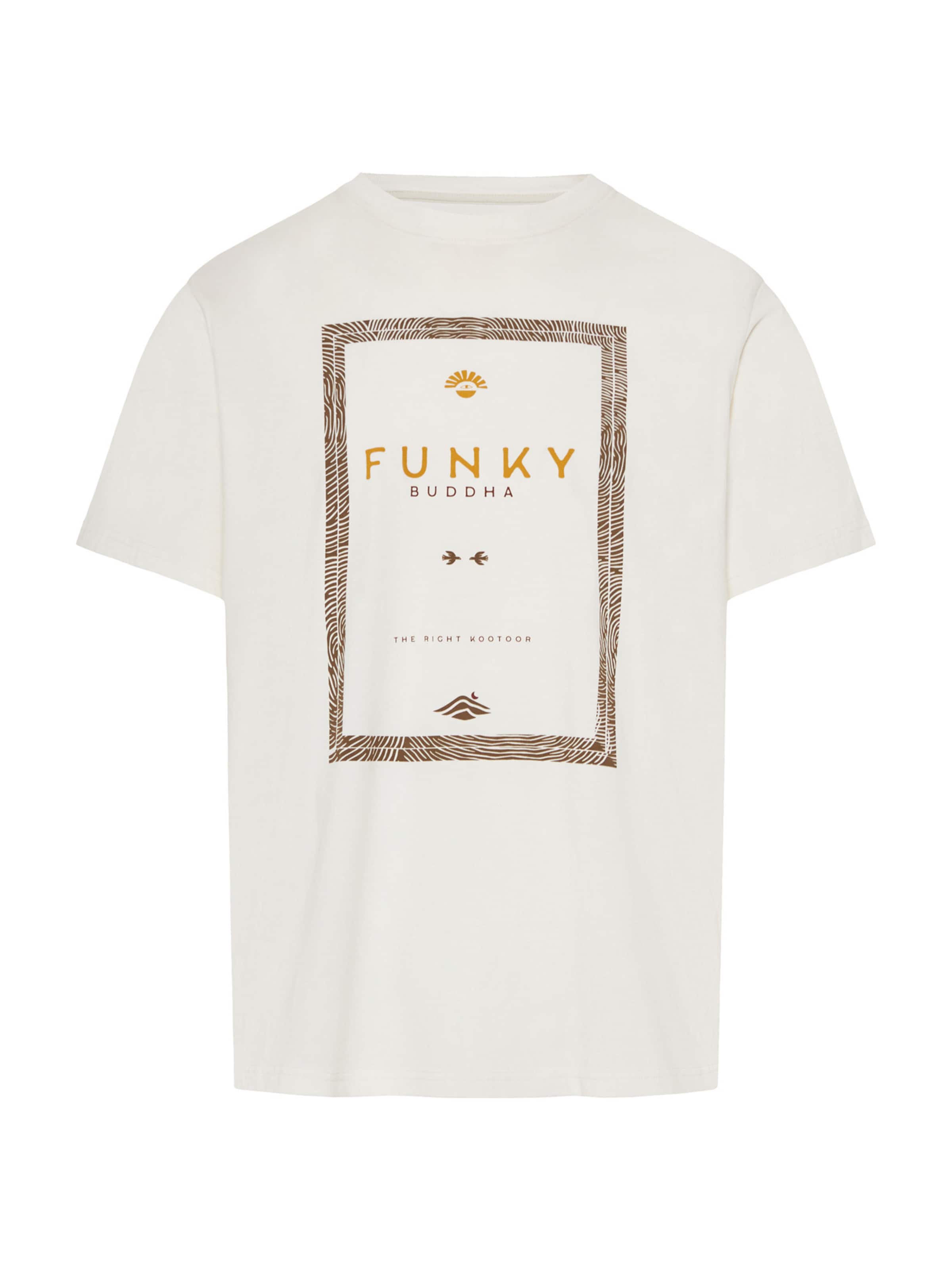 Funky Buddha Μπλουζάκι σε μπεζ: μπροστά