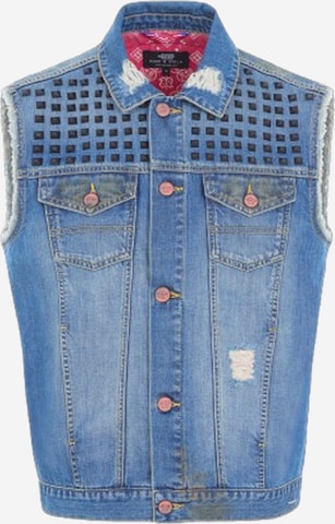 Yoxeone - Chaleco 'HELL RIDERS' en azul: frente