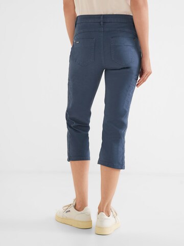 STREET ONE Slimfit Broek in Blauw