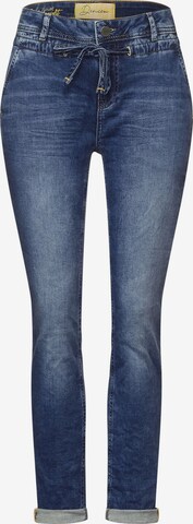 STREET ONE Slimfit Jeans 'Bonny' in Blauw: voorkant