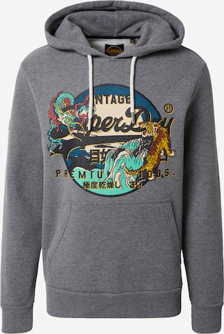 Sweat-shirt Superdry en gris : devant