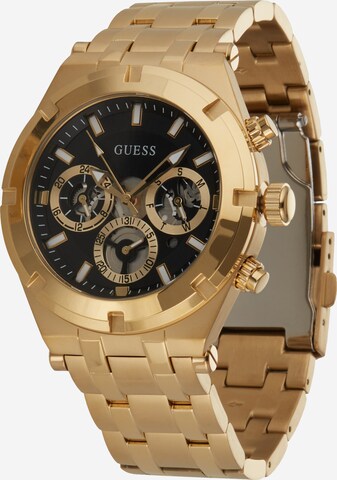 GUESS Analog watch 'CONTINENTAL' in Gold: front