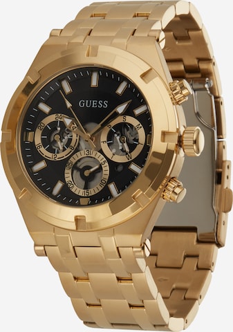 GUESS Analog watch 'CONTINENTAL' in Gold: front