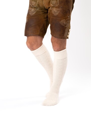 HerzSticht Traditional socks 'Silberdistel' in Beige