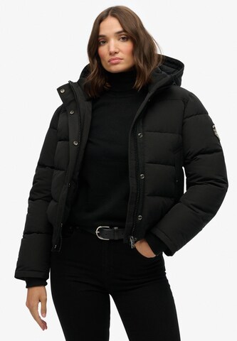 Superdry Tussenjas in Zwart: voorkant