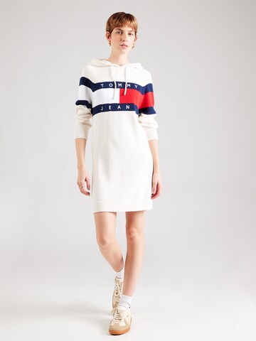 Tommy Jeans - Vestido de malha em branco