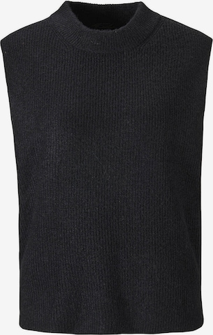 Goldner Strickweste in Schwarz: Vorderseite