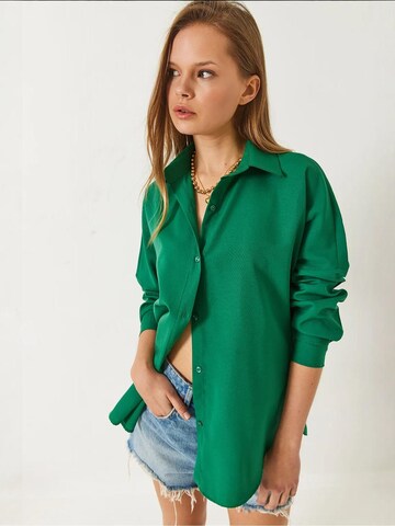 Bianco Lucci Bluse in Grün