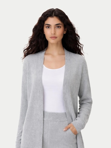 Cardigan 'Ajour Knit Open-Front Cashmere Cardigan' GOBI Cashmere en gris : devant