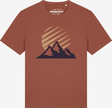 T-Shirt 'Mountain and Sun' Watapparel en rouge : devant