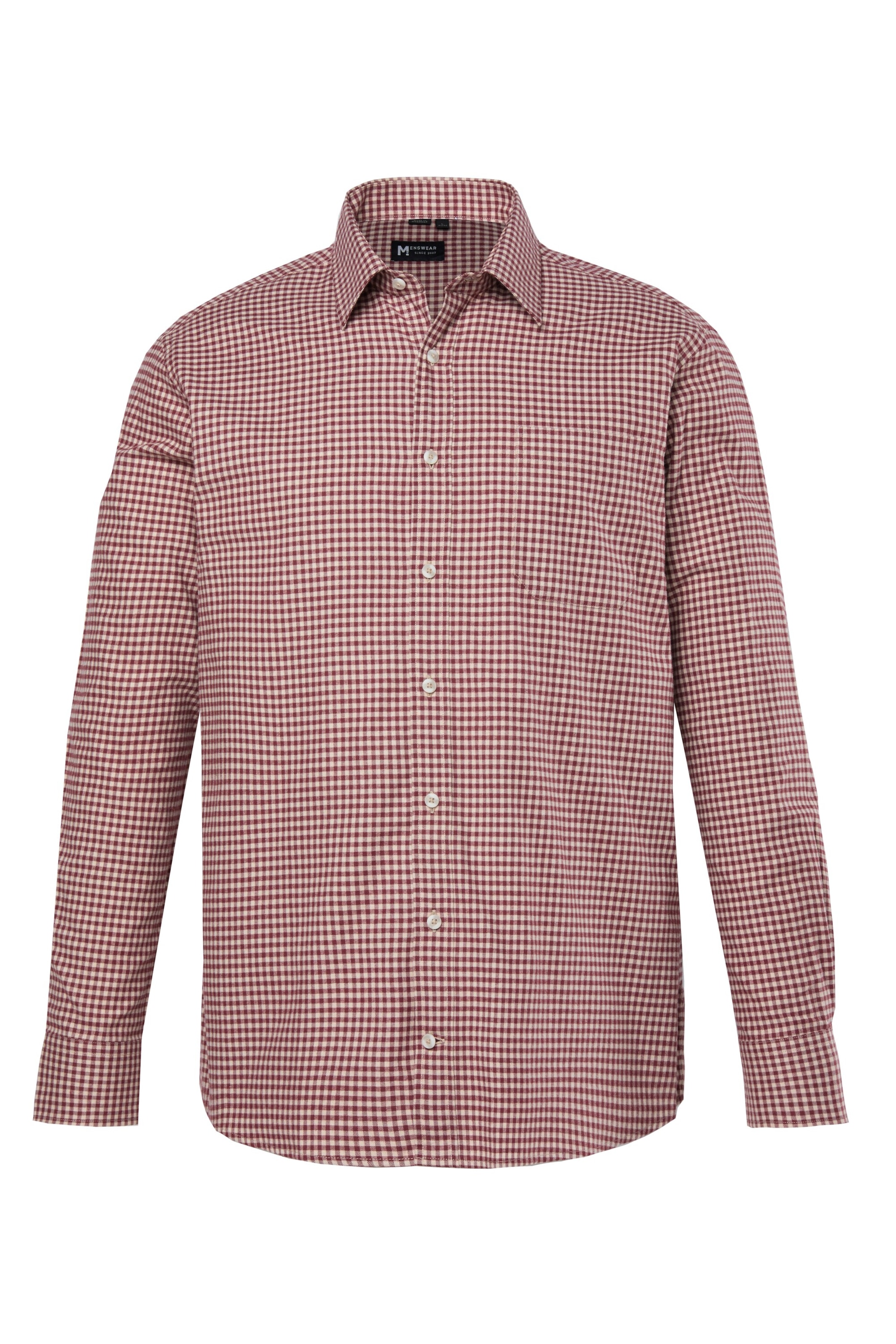 Men Plus Comfort Fit Hemd in Rot: Vorderseite