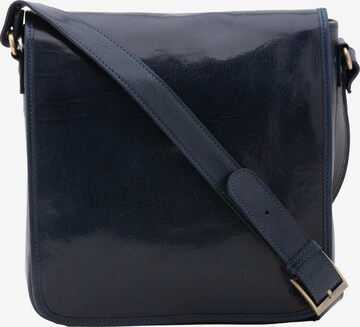Borsa a tracolla 'Borsa a tracolla uomo vera pelle con chiusura magnetica - Made in Italy' di I Fratelli in blu: frontale