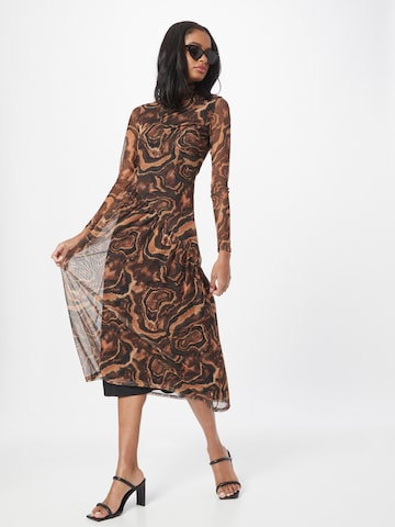 Warehouse Dress 'Marble' in Brown