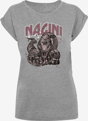 F4NT4STIC Shirt 'Harry Potter Nagini Splats' in Grijs: voorkant