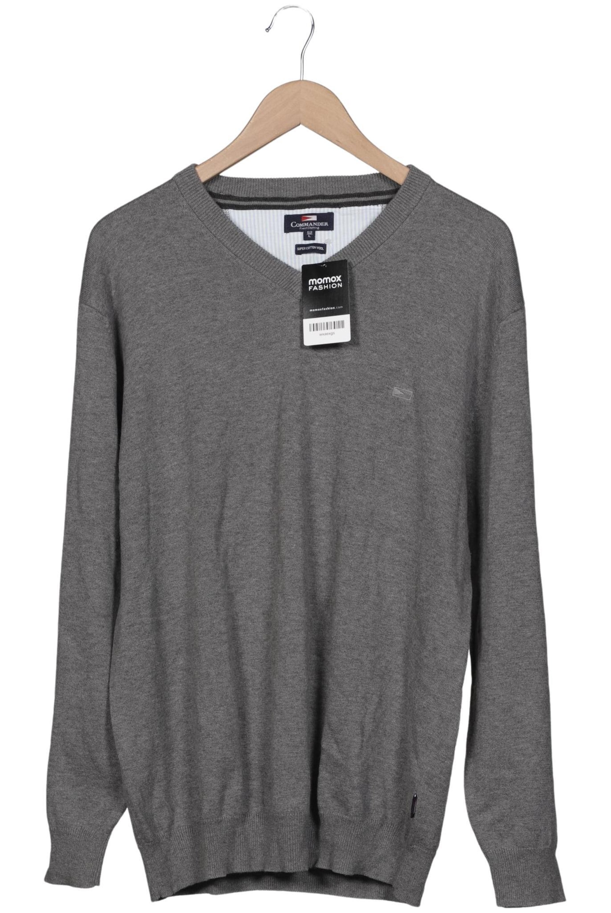Commander Pullover L-XL in Grau: Vorderseite