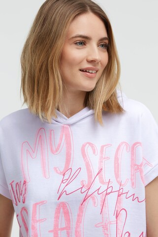 Soccx Hoodie mit All Over Print in Weiß