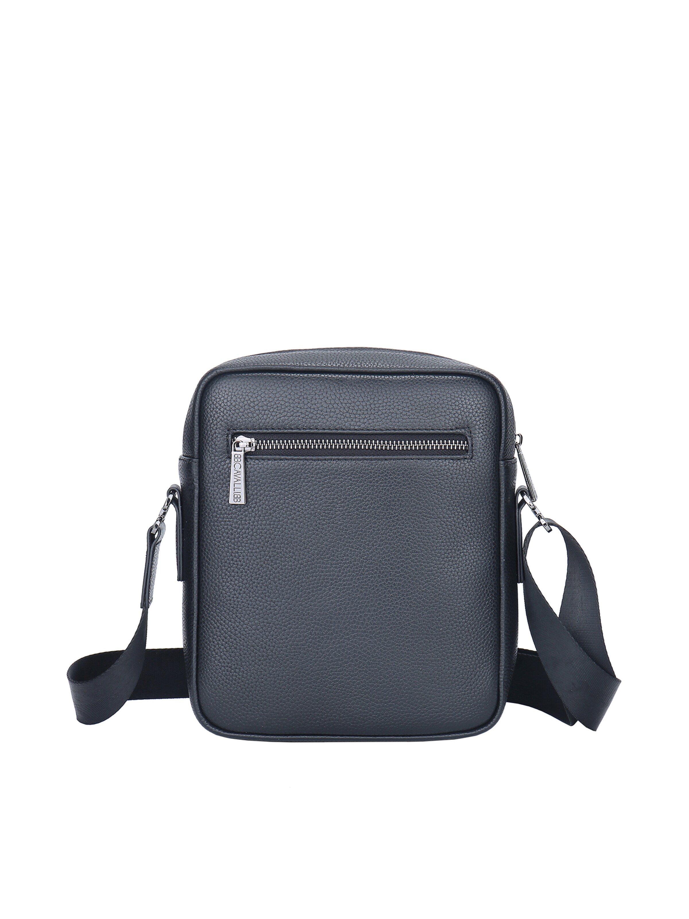 Borsa a tracolla 'Borsa a Tracolla Uomo Vera Pelle - Chiusura Zip' di B. Cavalli in nero