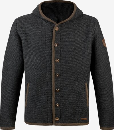 STOCKERPOINT Knit Cardigan 'Alex' in Brown / Anthracite, Item view