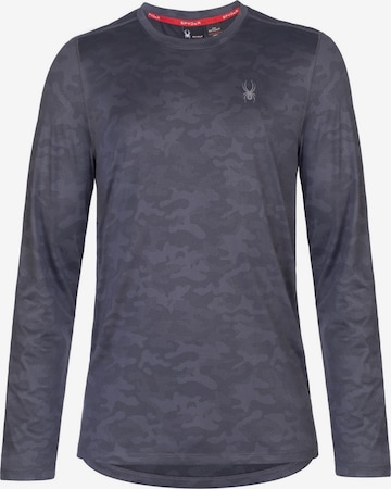 T-Shirt fonctionnel Spyder en gris : devant