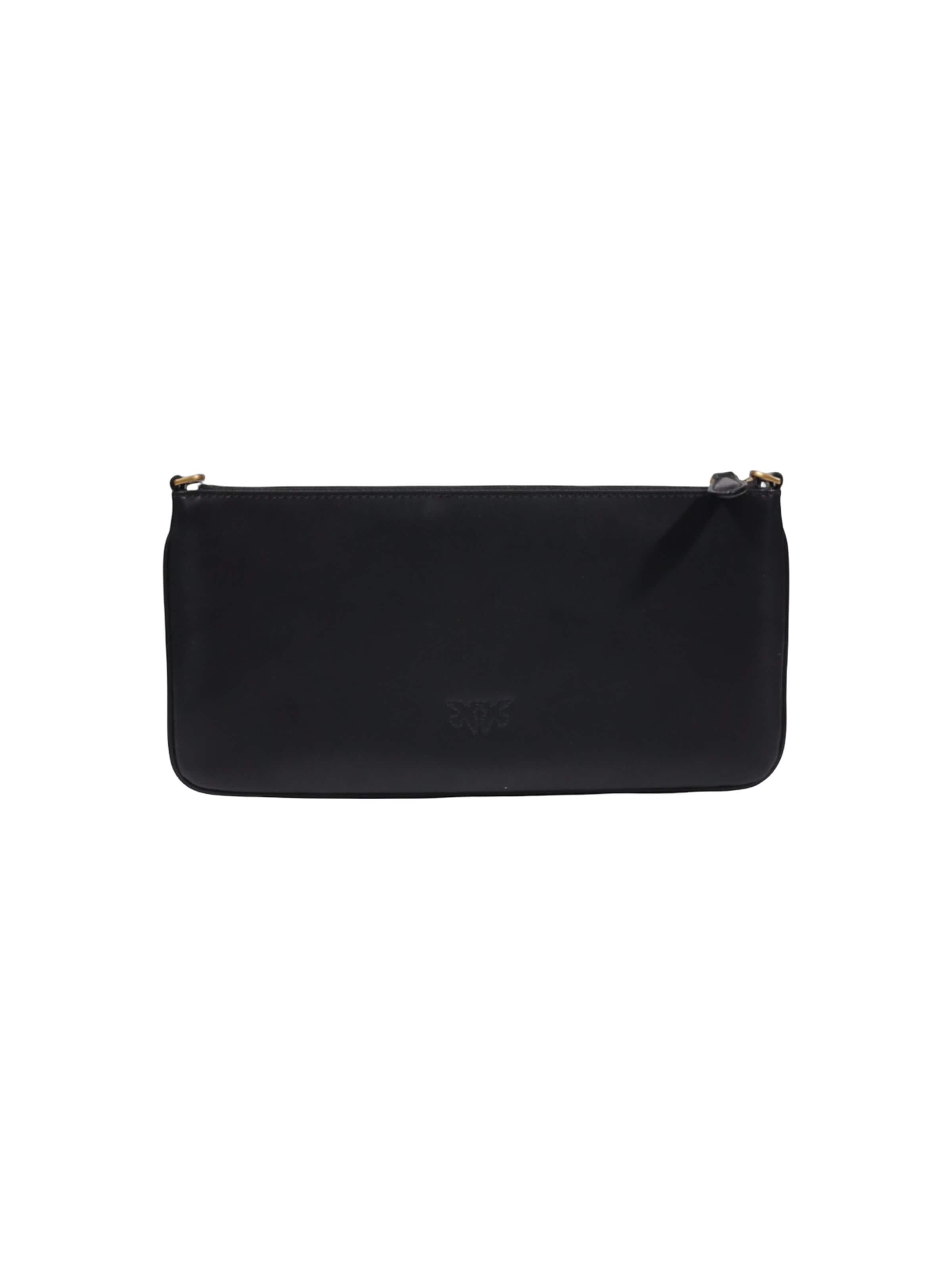 Pochette 'HORIZONTAL FLAT VITELLO SETA 102747 A0F1' di PINKO in nero