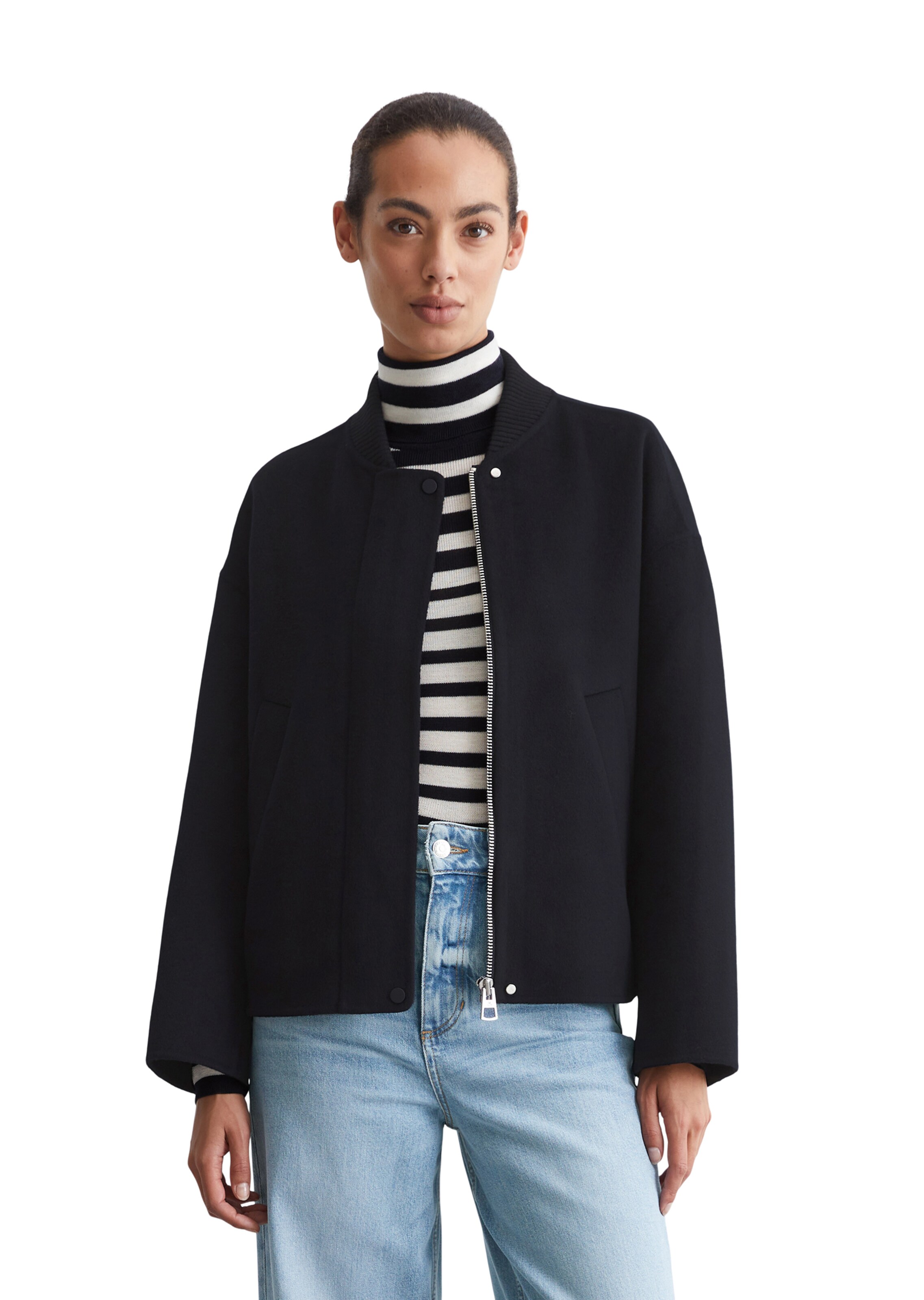 Marc O'Polo Übergangsjacke in Schwarz: Vorderseite