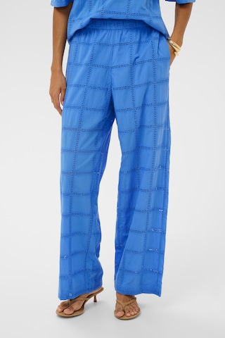 Wide Leg Pantalon 'SLCarmelita' SOAKED IN LUXURY en bleu : devant