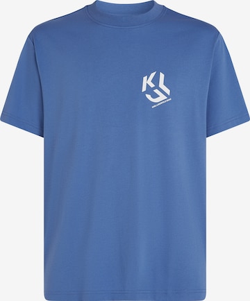 mėlyna KARL LAGERFELD JEANS Marškinėliai 'MONOGRAM': priekis