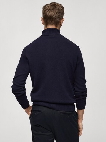 MANGO MAN Sweter 'Lotust' w kolorze niebieski