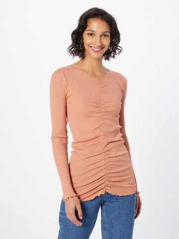 T-shirt rosemunde en orange : devant