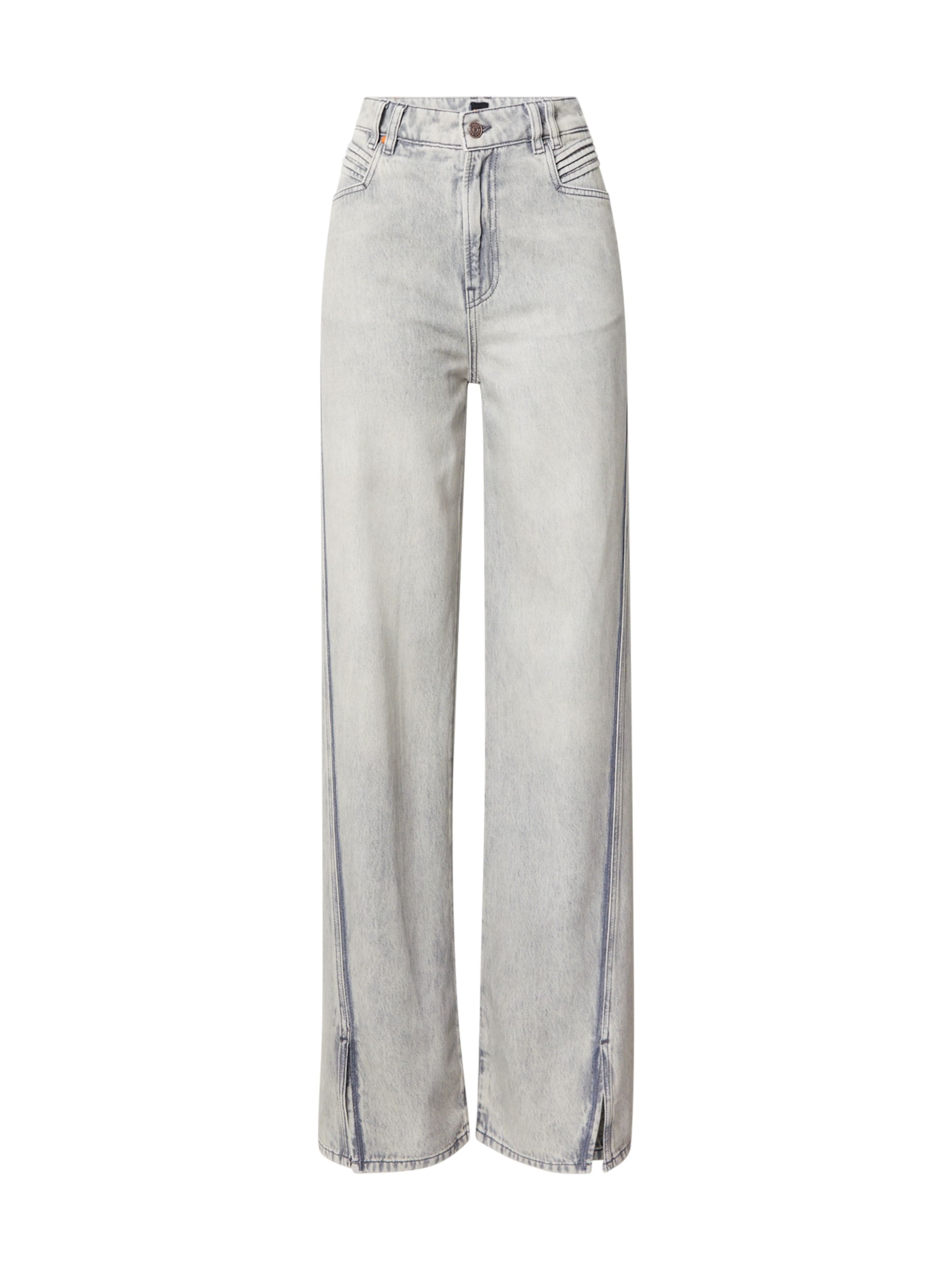BOSS Wide leg Jeans in Grey: front