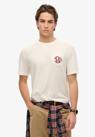 T-Shirt Superdry en blanc : devant